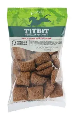 Купить titbit Золотая коллекция лакомство для собак начос в мясной обсыпке 