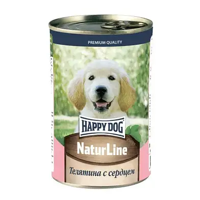 Happy dog консервы для щенков телятина с сердцем