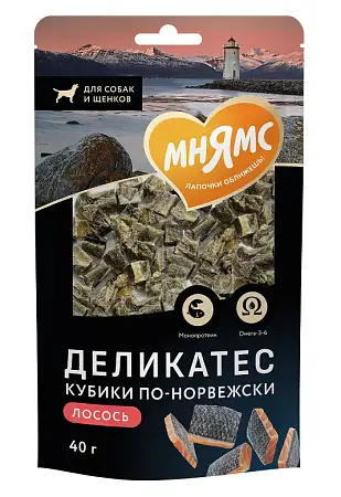 Купить Мнямс Деликатес лакомство для собак Кубики по-норвежски