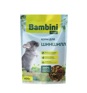 Bambini Pets Сухой корм для шиншилл