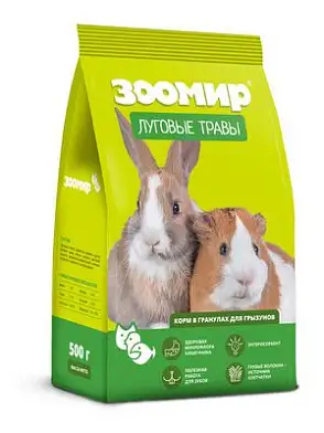 ЗООМИР "Луговые травы" Сухой корм для грызунов и кроликов