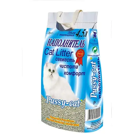 Купить pussy-cat впитывающий наполнитель для кошек цеолитовый
