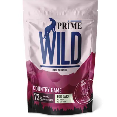 Prime Wild Grain Free Country Game сухой корм для котят и кошек с уткой и олениной