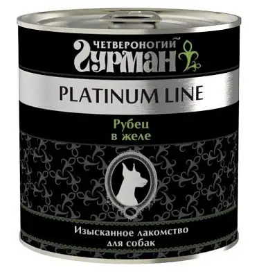 Четвероногий Гурман Platinum Line консервы для взрослых собак всех пород, с рубцом в желе